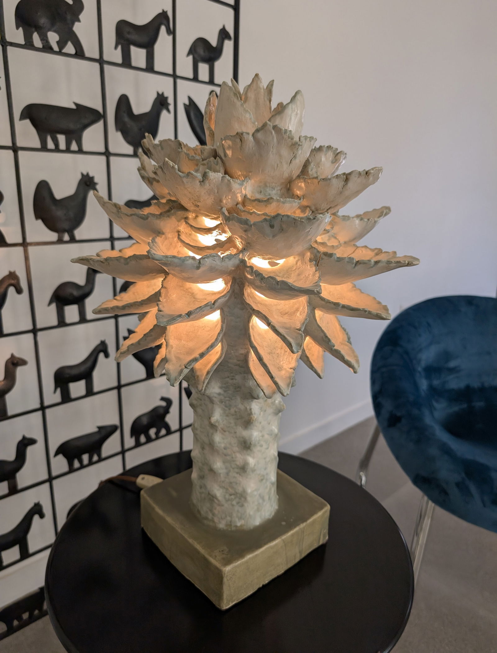 Glazed Ceramic Sculpture Lamp by Birthe Aksby - 2