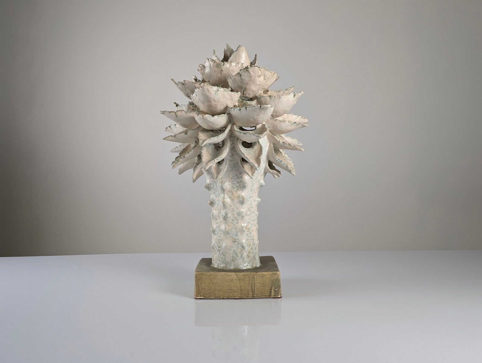 Glazed Ceramic Sculpture Lamp by Birthe Aksby - 5