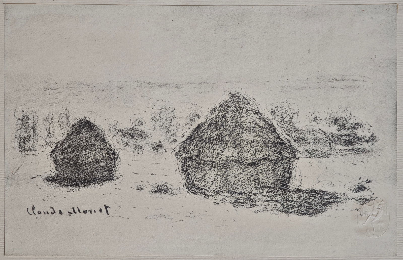 After Claude Monet, Haystacks, 1918, Lithograph - 6