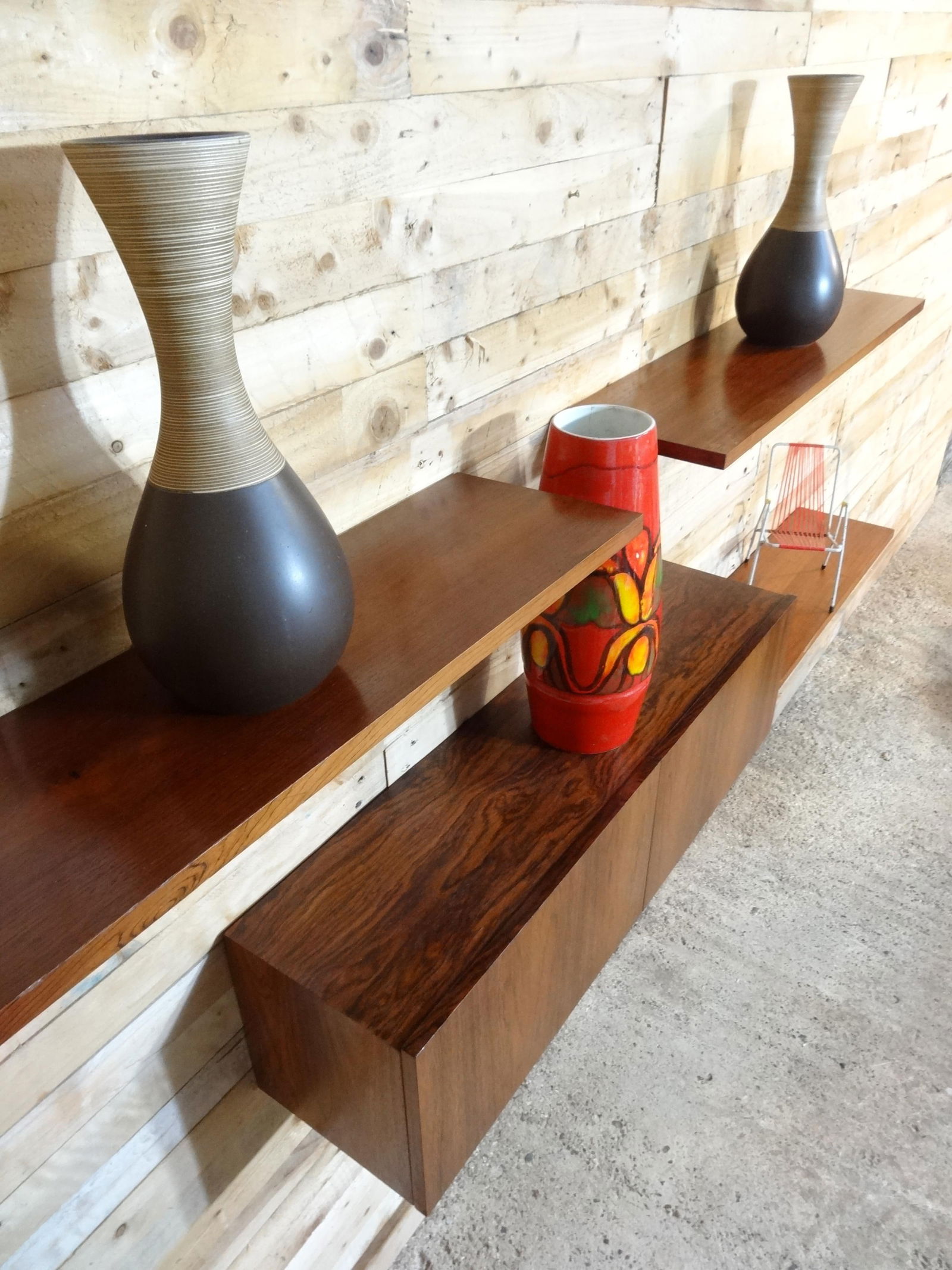 Rosewood Wall System from Banz Bord, Set of 4 - 6