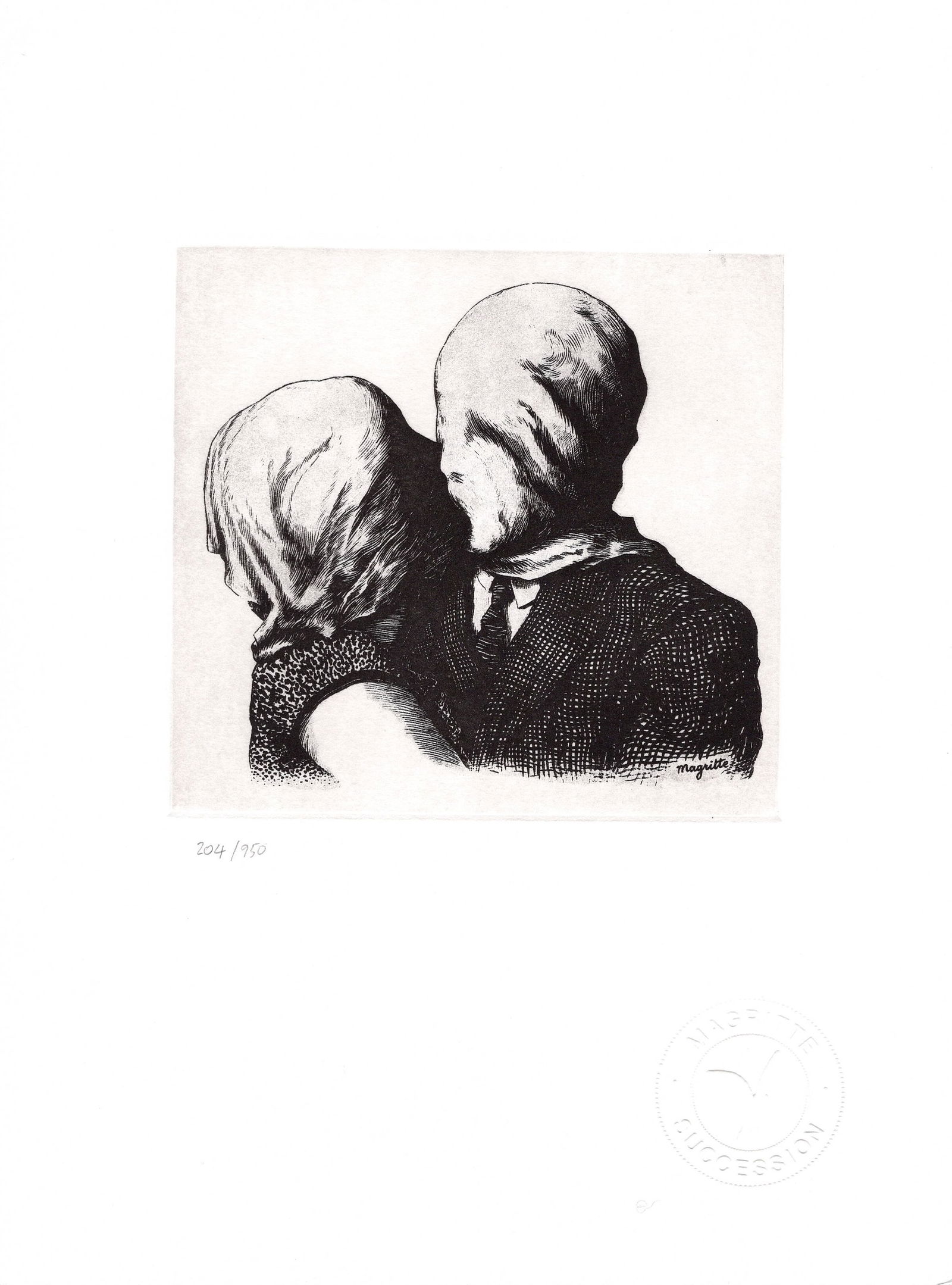 René Magritte, Les Amants The Lovers, 2003, Paper - 6