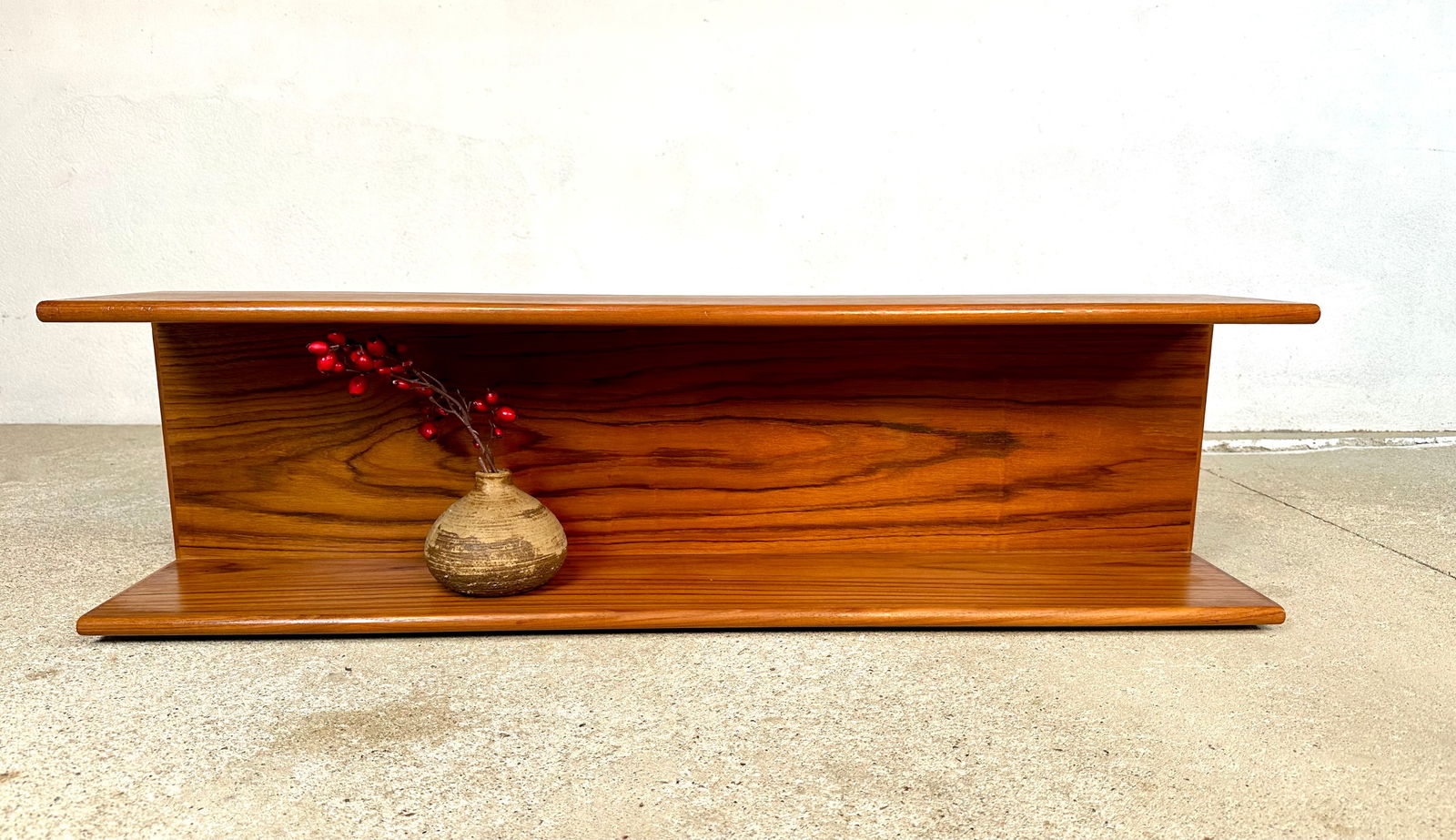 Minimalist Teakwood Wall Shelf, Germany, 1960s - 11