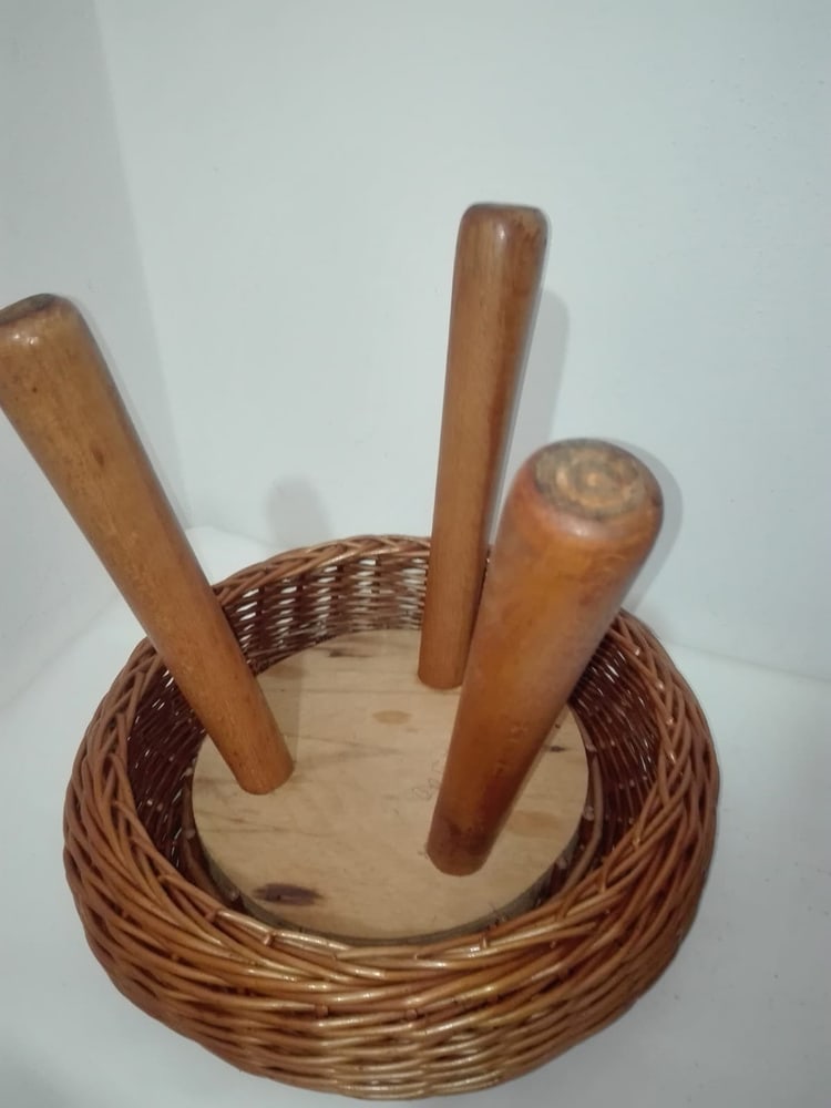 Wicker Stools by Tony Paul, 1950s, Set of 2 - 10