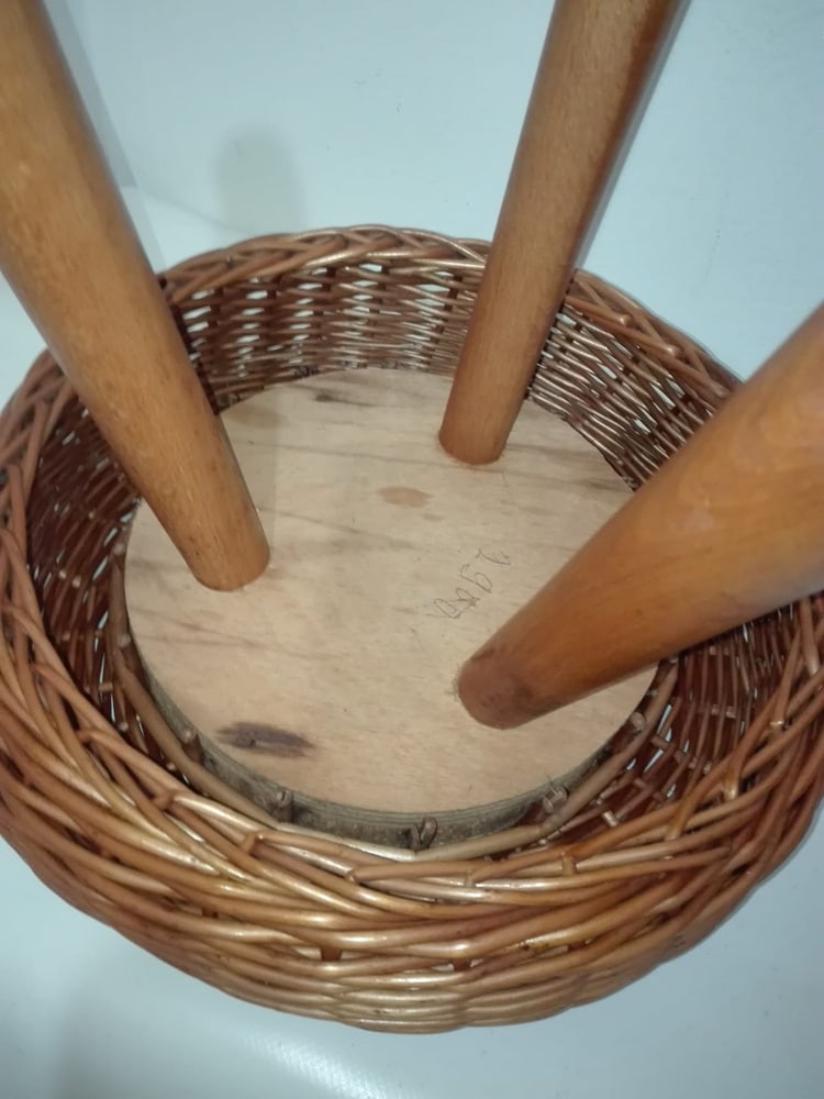 Wicker Stools by Tony Paul, 1950s, Set of 2 - 11