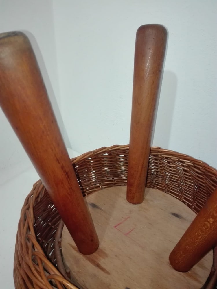 Wicker Stools by Tony Paul, 1950s, Set of 2 - 8