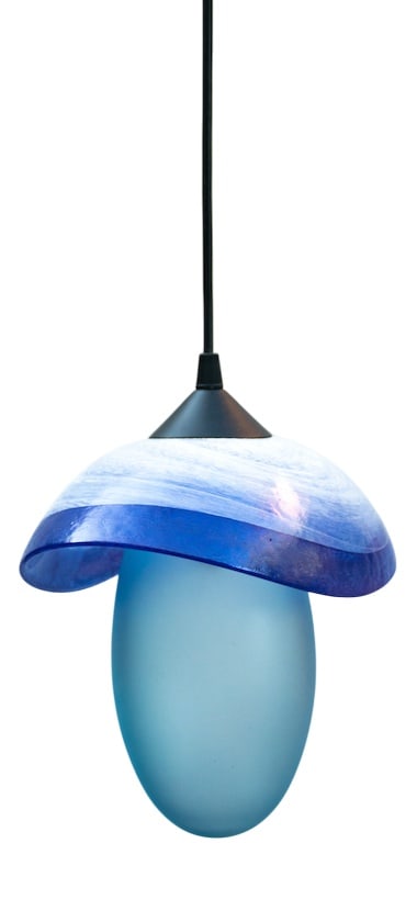 Hanging Light by Iskra for Ribo the Art of Glass: Iconic lamp designed by Mariana Iskra for Ribo the Art of Glass. Made of G9 glass. Ideal for an entryway or above a table for emotional lighting. Designed for public spaces such as restaurants,