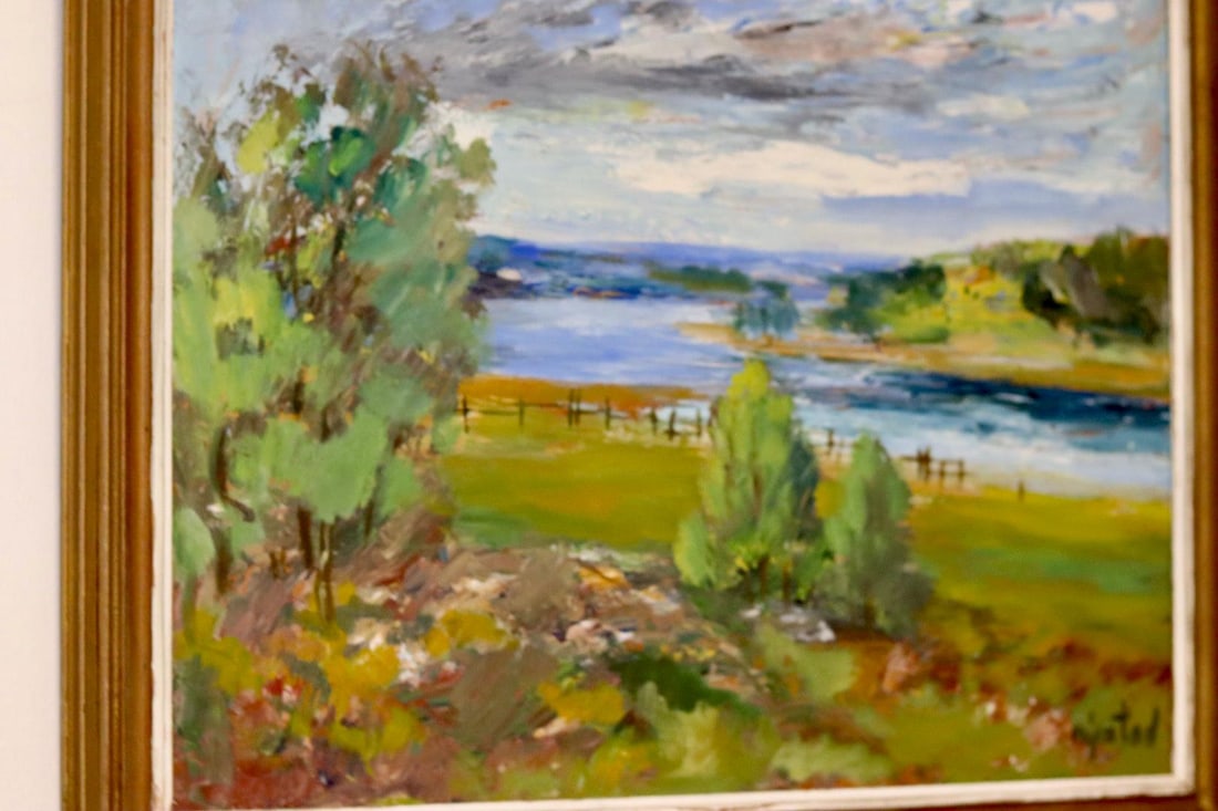 Nystad, Realistic Landscape, 1950s, Oil, Framed - 4