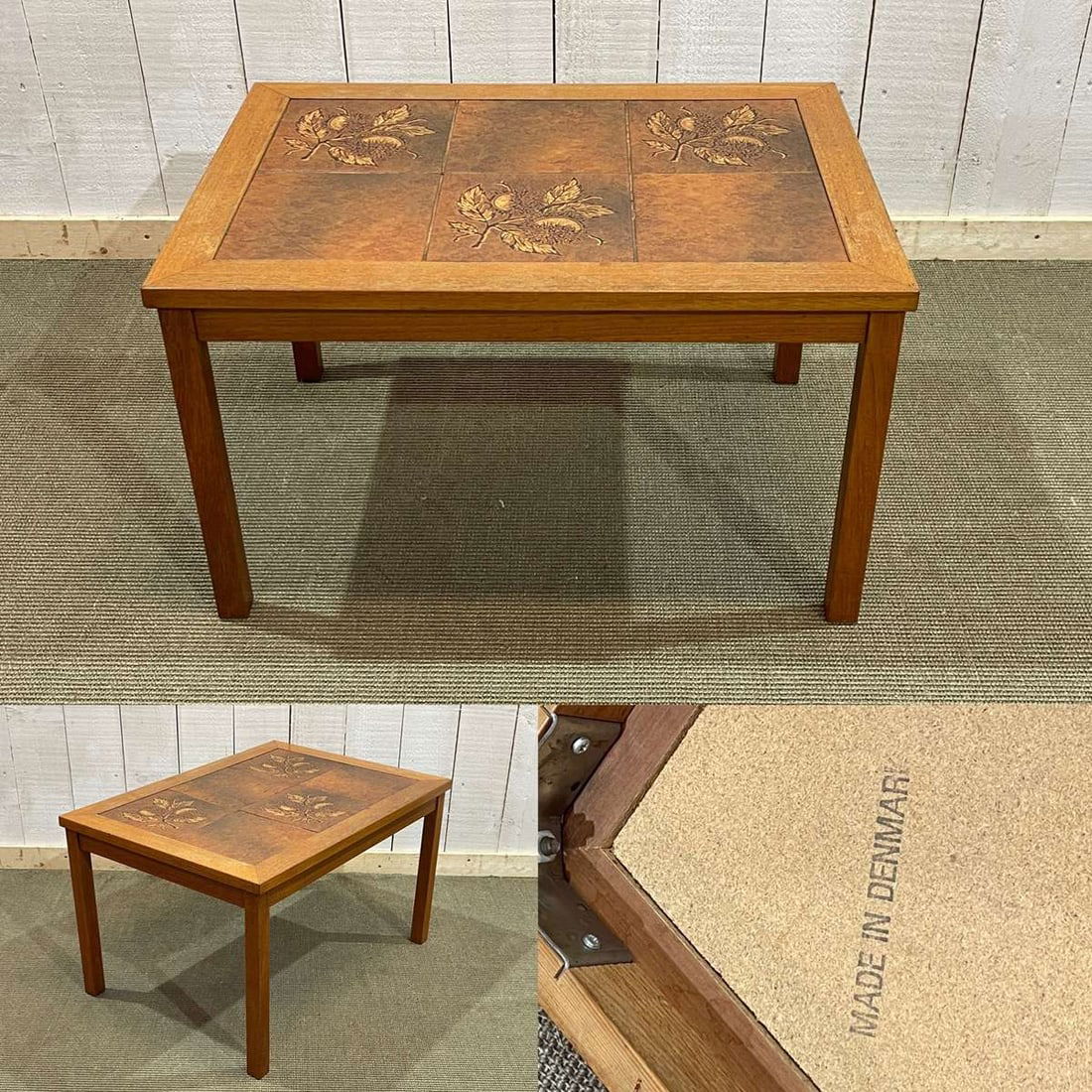 Danish Teak and Tiled Coffee Table, 1970s - 2