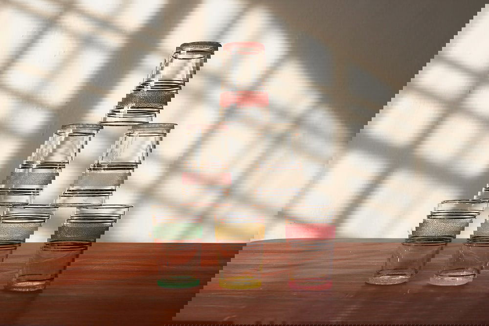 Frost & Gold Bands Glasses, 1950s, Set of 6 - 2