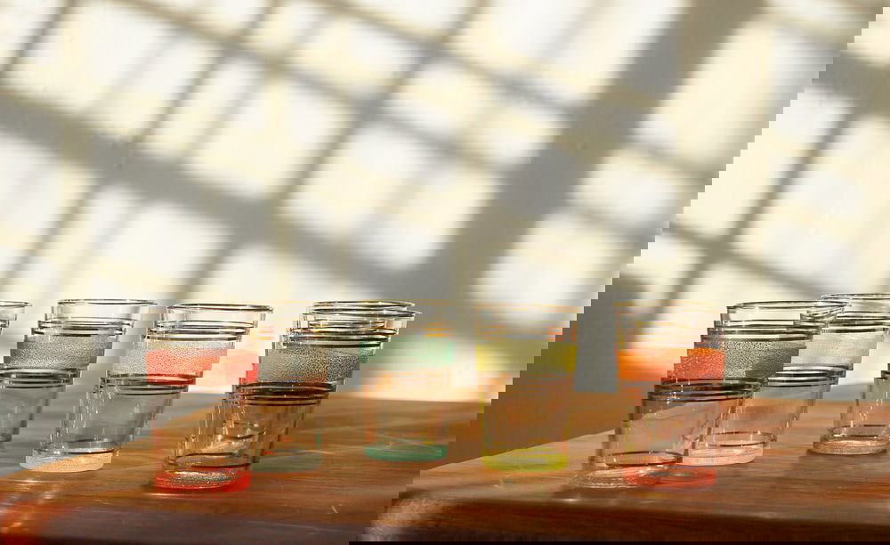 Frost & Gold Bands Glasses, 1950s, Set of 6 - 3