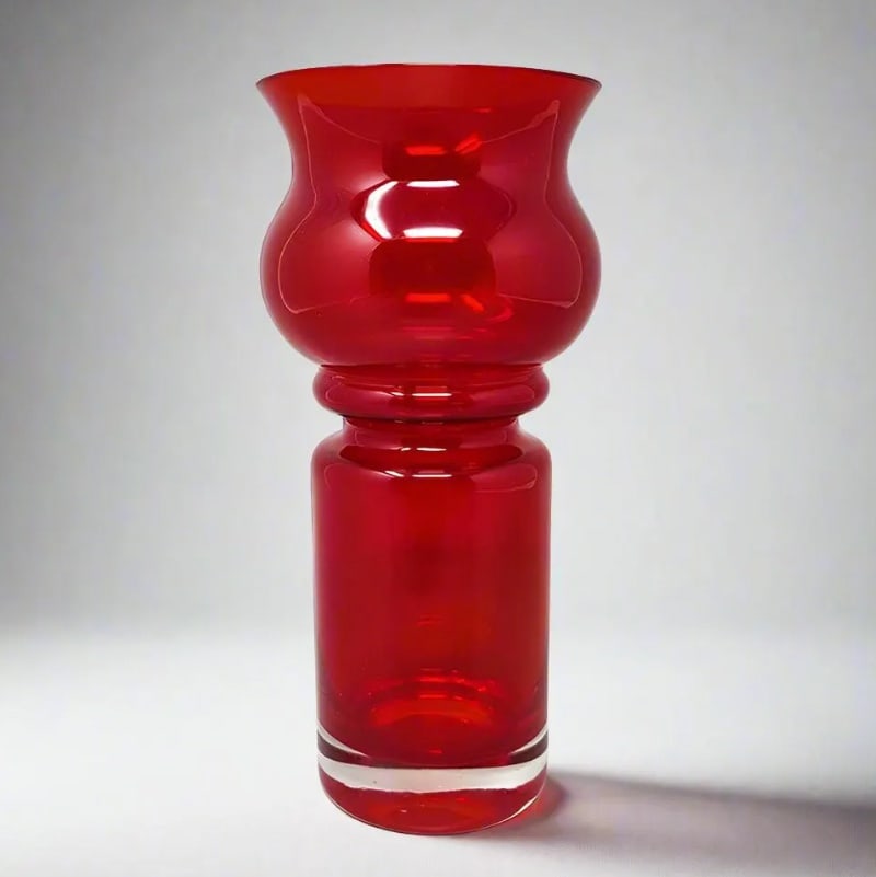 Tulip Vase from Riihimaki/Riihimaen Lasi Oy, 1970s - 7