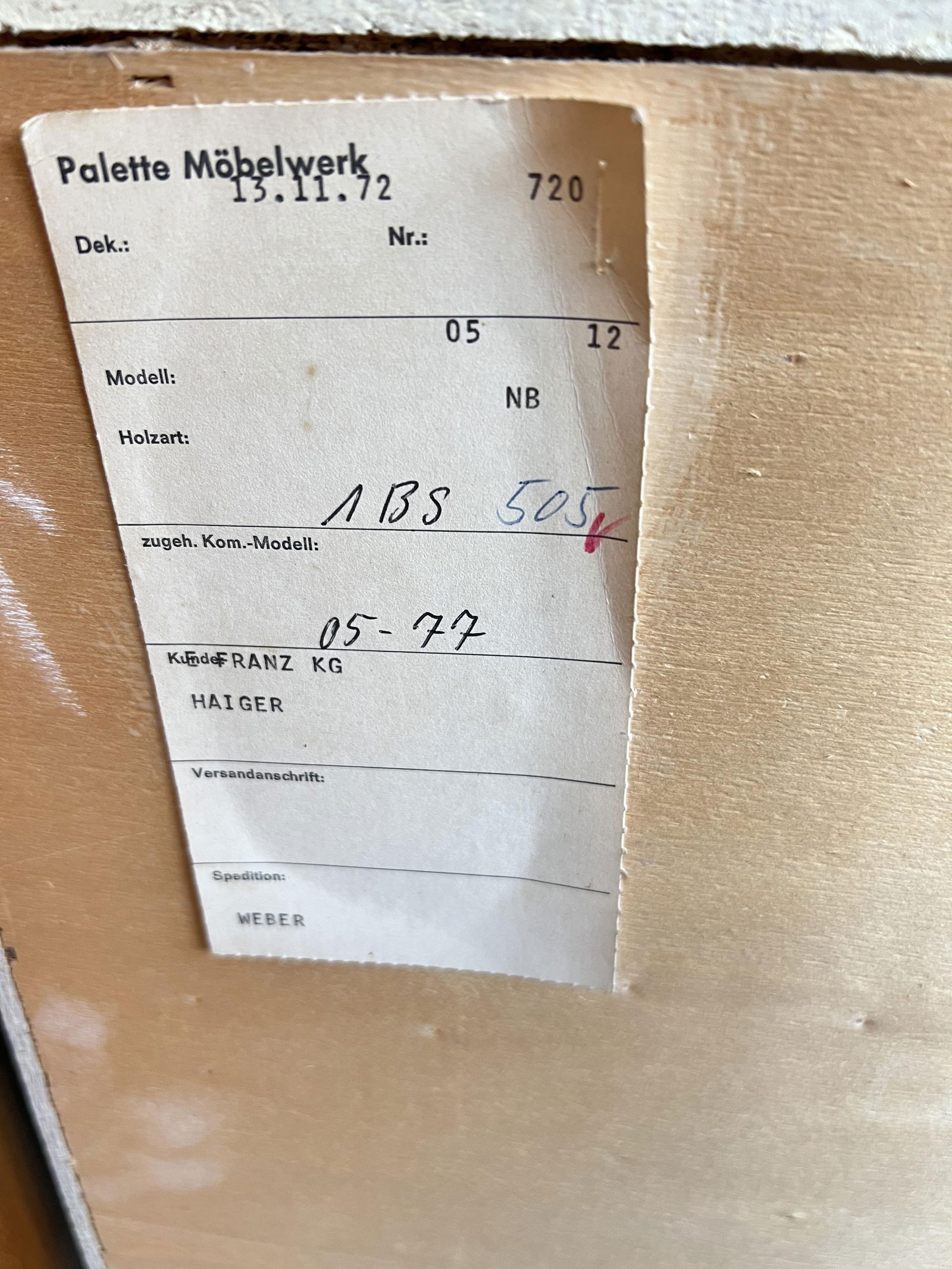 Sideboard from Palette Möbelwerke Wernau, 1972 - 2