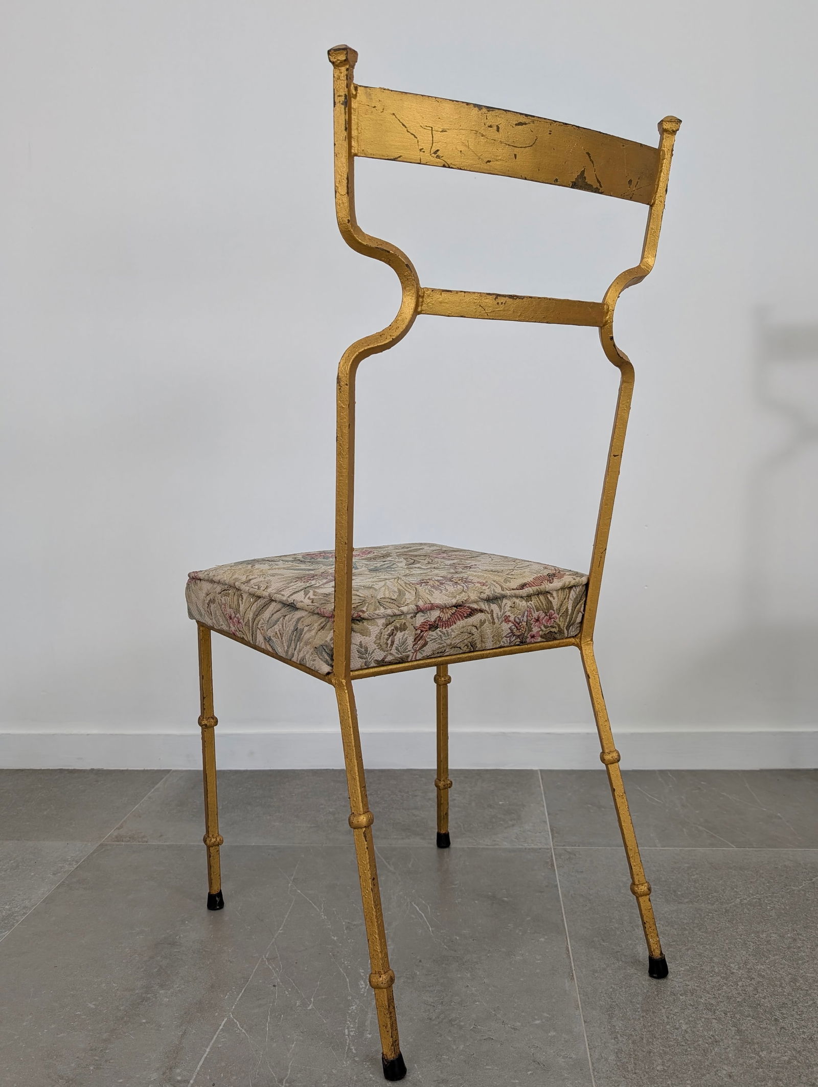 Gold Wrought Iron Chairs, 1980s, Set of 4 - 4