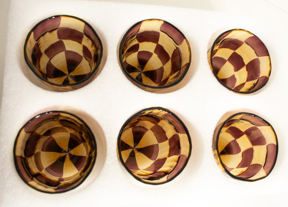 Glass Drinking Set by Mariana Iskra, Set of 6 - 11