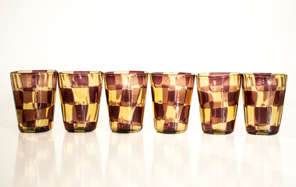 Glass Drinking Set by Mariana Iskra, Set of 6 - 15