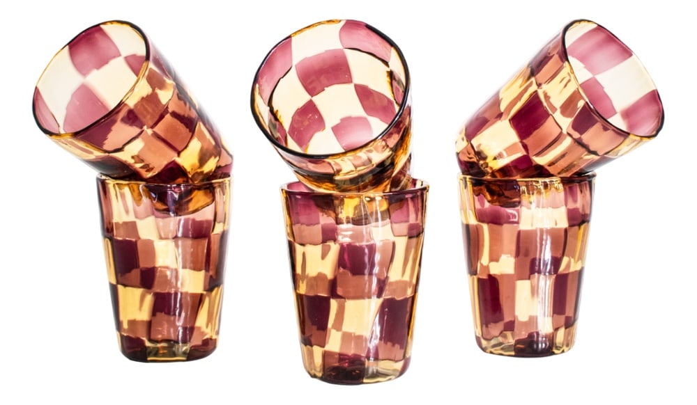 Glass Drinking Set by Mariana Iskra, Set of 6 - 3