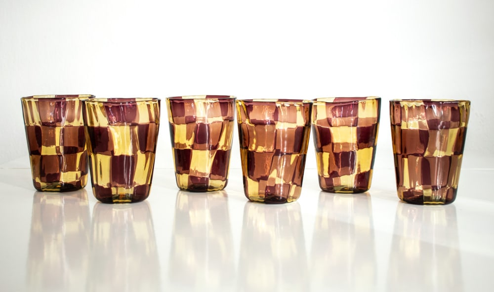 Glass Drinking Set by Mariana Iskra, Set of 6 - 6