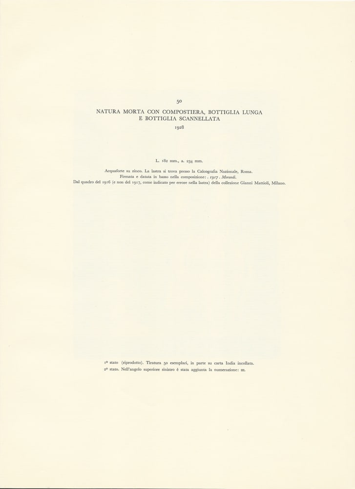 G. Morandi, Long Bottle and Fluted Bottle, 1957, Paper - 5