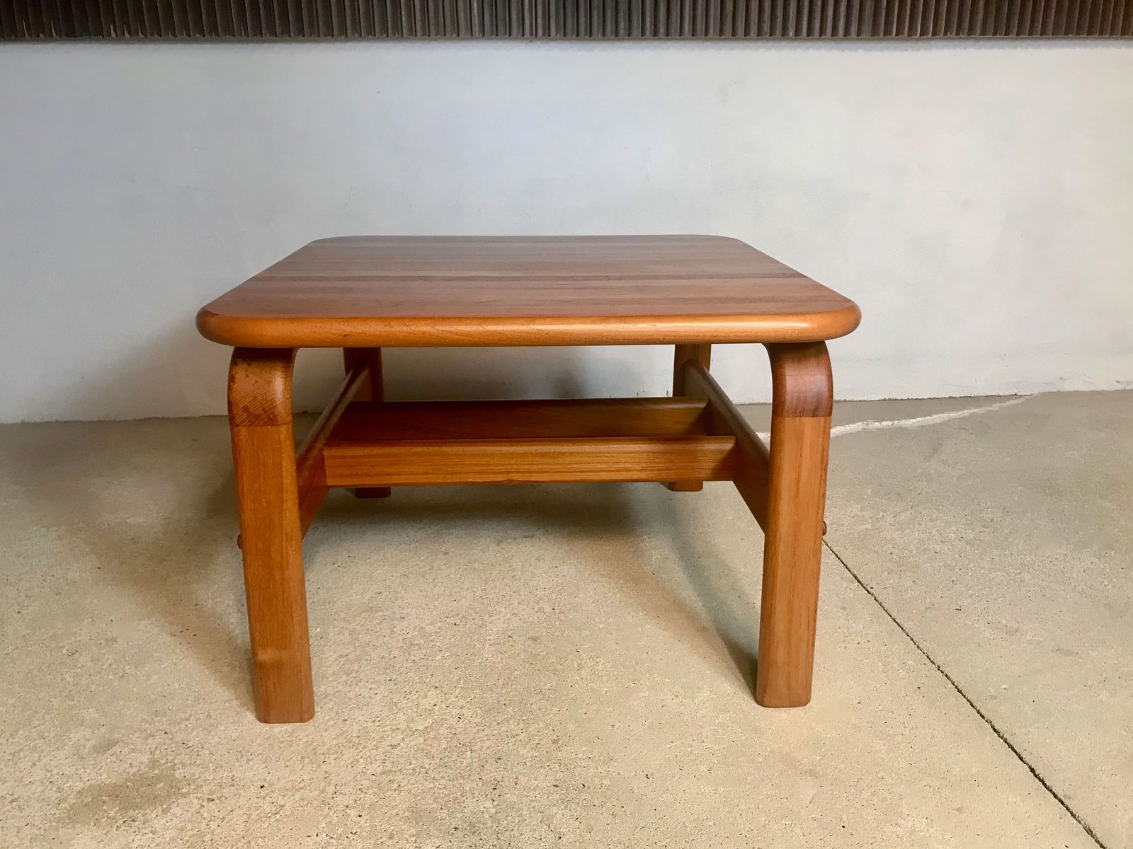 Danish Square Solid Teak Side or Coffee Table, 1960s - 11