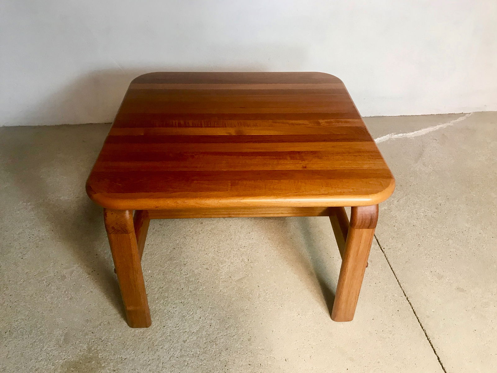Danish Square Solid Teak Side or Coffee Table, 1960s - 12