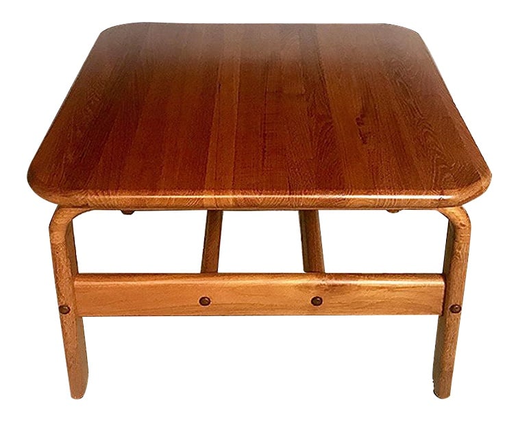 Danish Square Solid Teak Side or Coffee Table, 1960s (1 of 15)