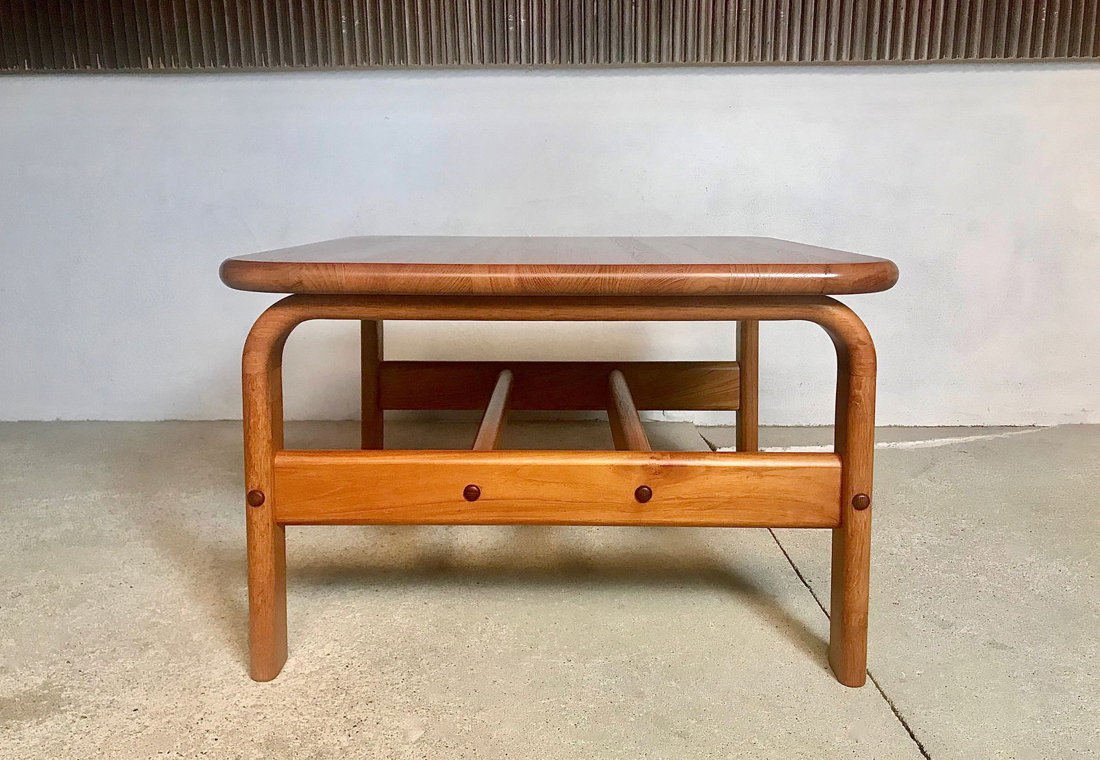 Danish Square Solid Teak Side or Coffee Table, 1960s - 2