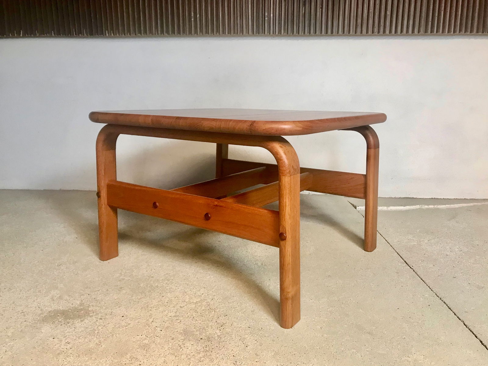 Danish Square Solid Teak Side or Coffee Table, 1960s - 4