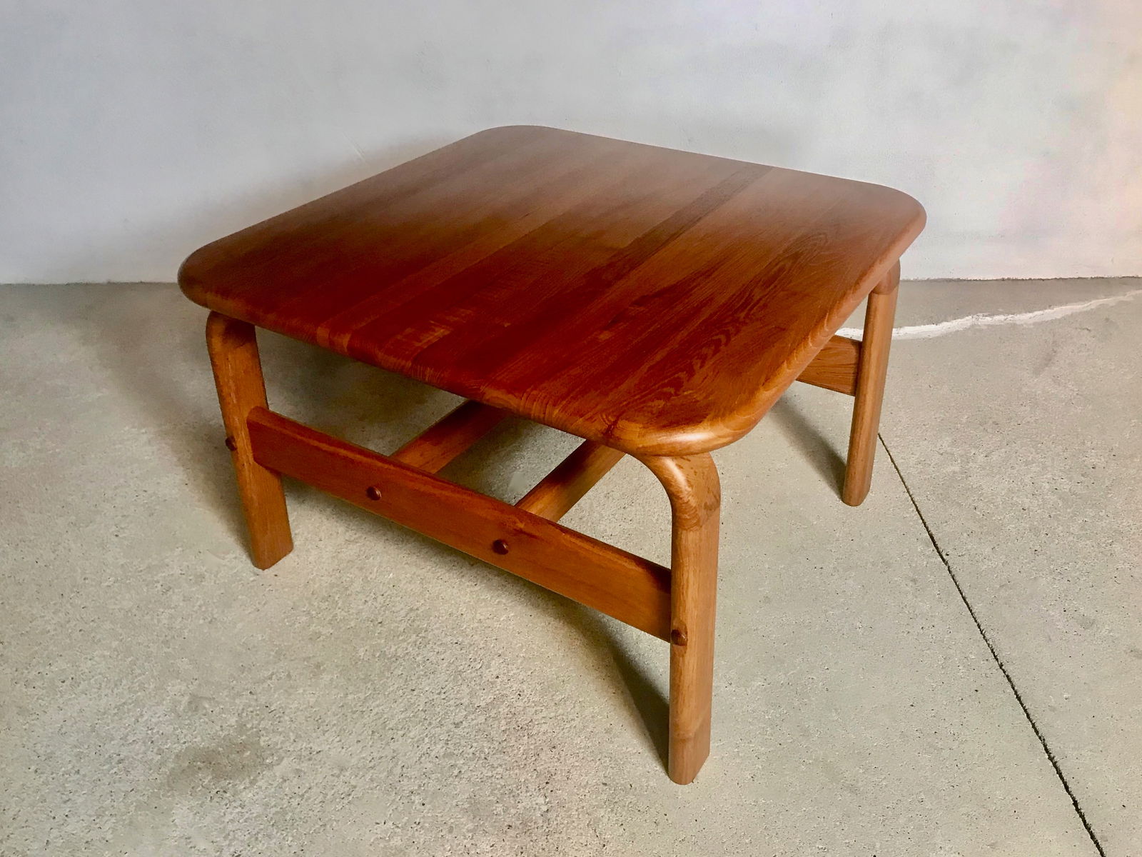 Danish Square Solid Teak Side or Coffee Table, 1960s - 5