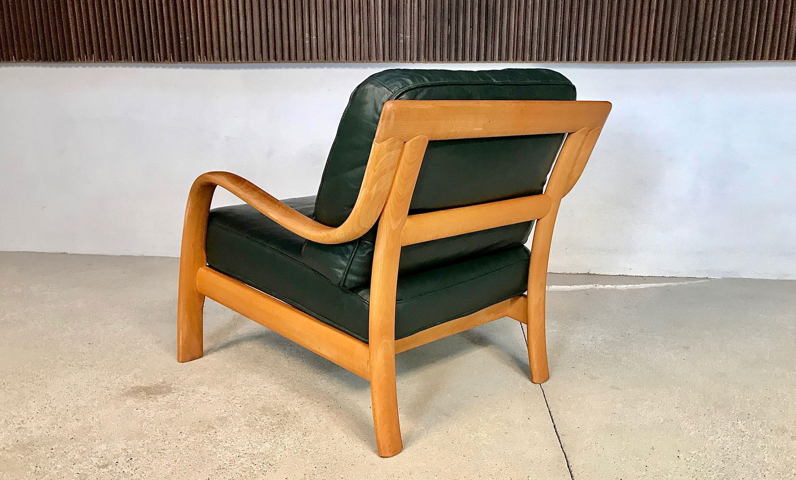 Bentwood & Leather Lounge Chair from Komfort - 3