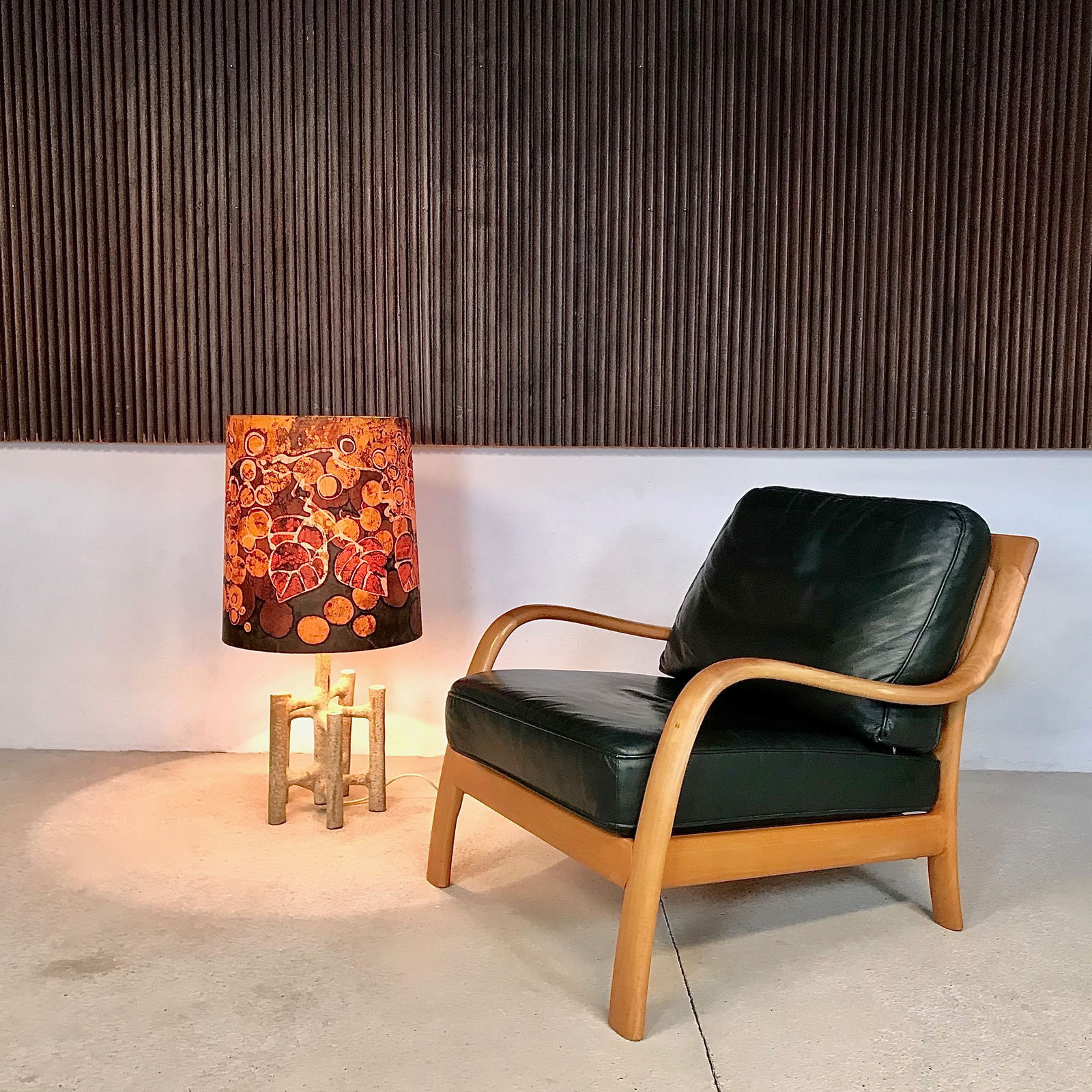 Bentwood & Leather Lounge Chair from Komfort - 9
