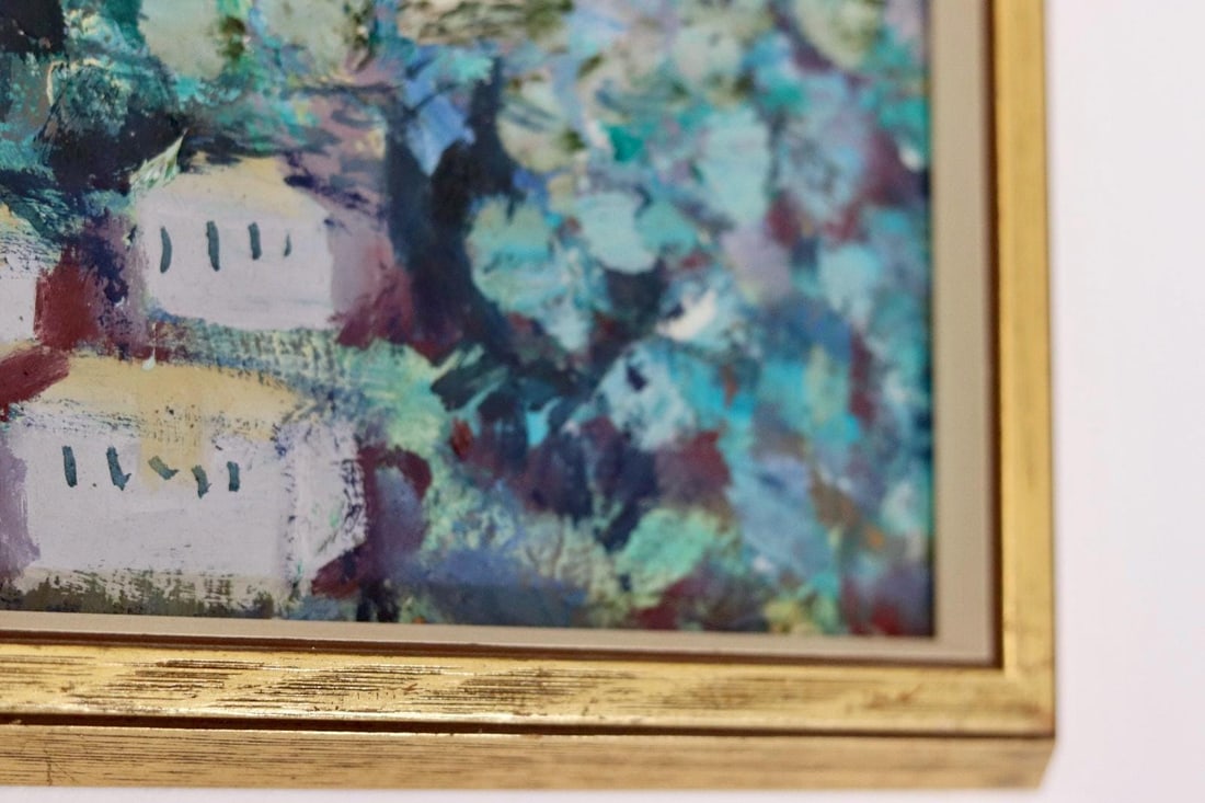 Bertil Wahlberg, Village, 1960s, Oil on Panel, Framed - 6