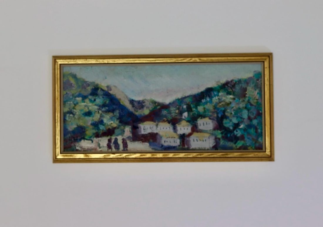 Bertil Wahlberg, Village, 1960s, Oil on Panel, Framed - 8