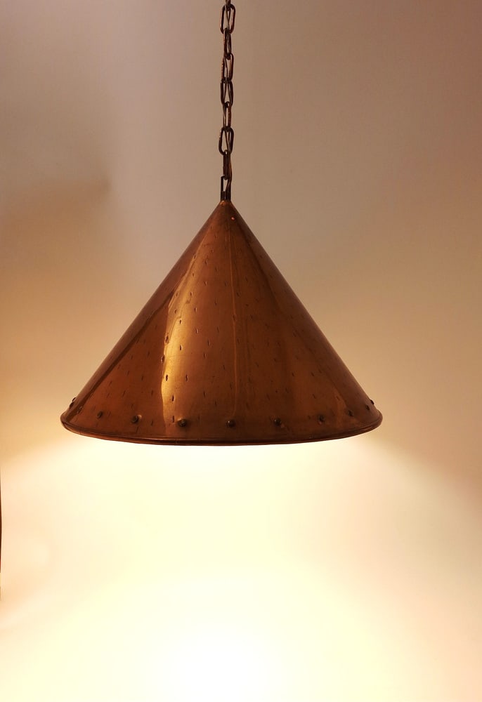 Copper Pendant Lamp by E.S. Horn Aalestrup, 1950s - 2