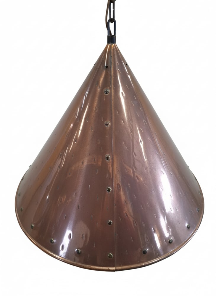 Copper Pendant Lamp by E.S. Horn Aalestrup, 1950s - 3