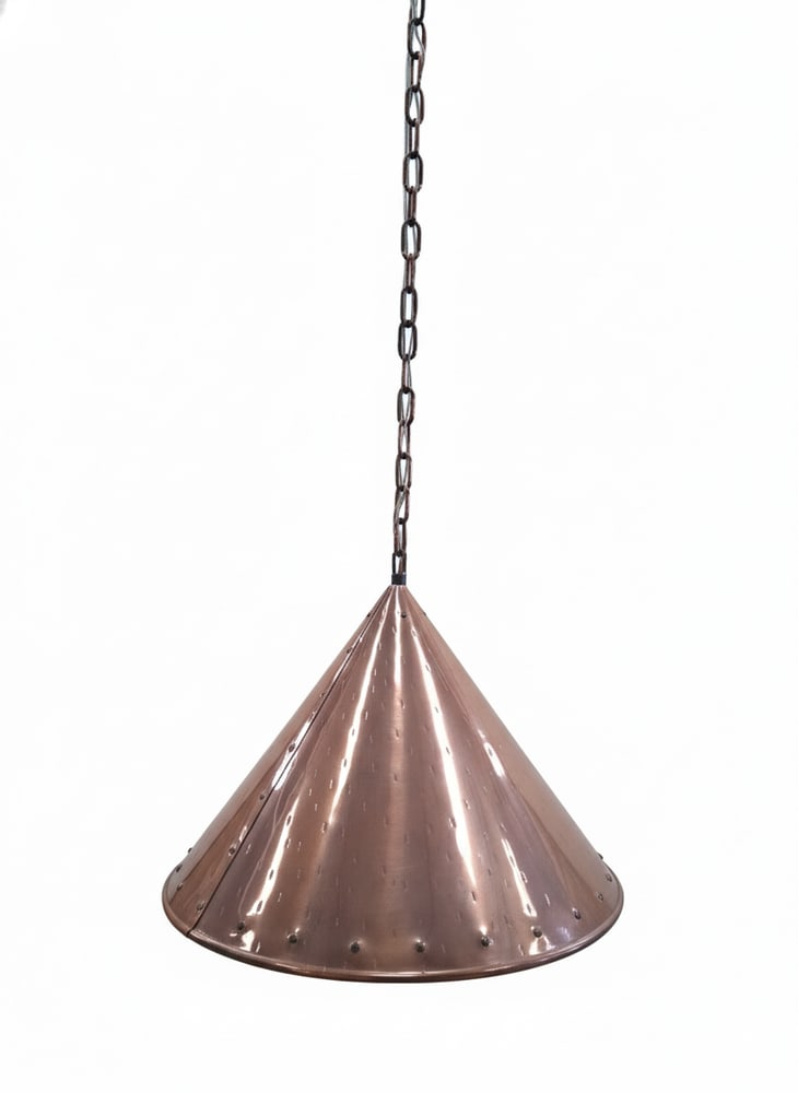 Copper Pendant Lamp by E.S. Horn Aalestrup, 1950s - 4