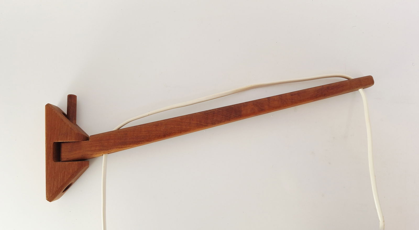 Modern Teak Wall Lamp with Swiveling Arm, 1950s - 2