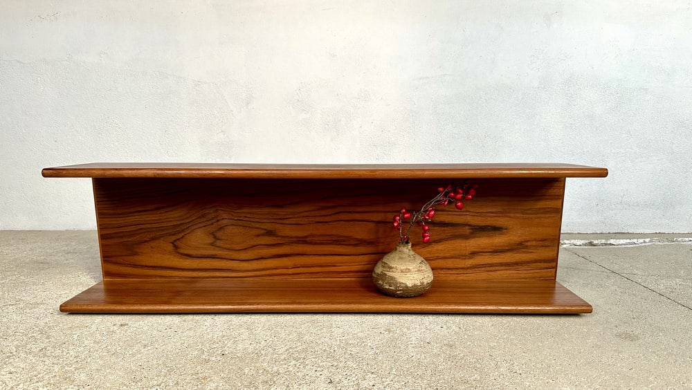 Minimalist Teakwood Wall Shelf, Germany, 1960s - 12