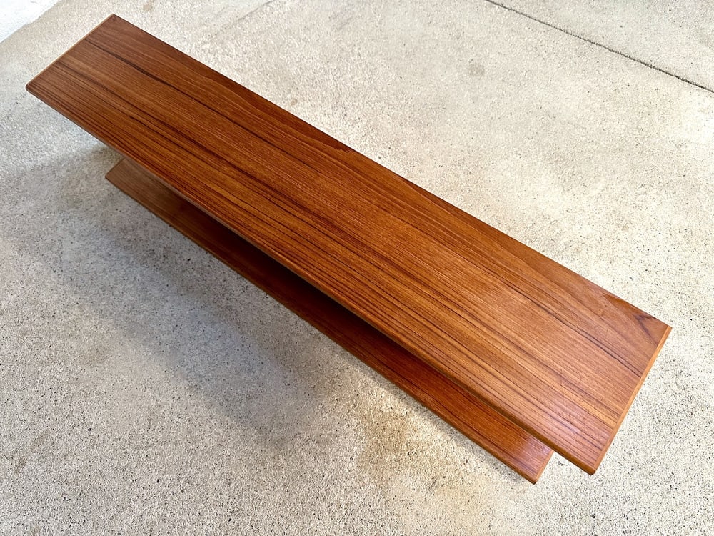 Minimalist Teakwood Wall Shelf, Germany, 1960s - 5