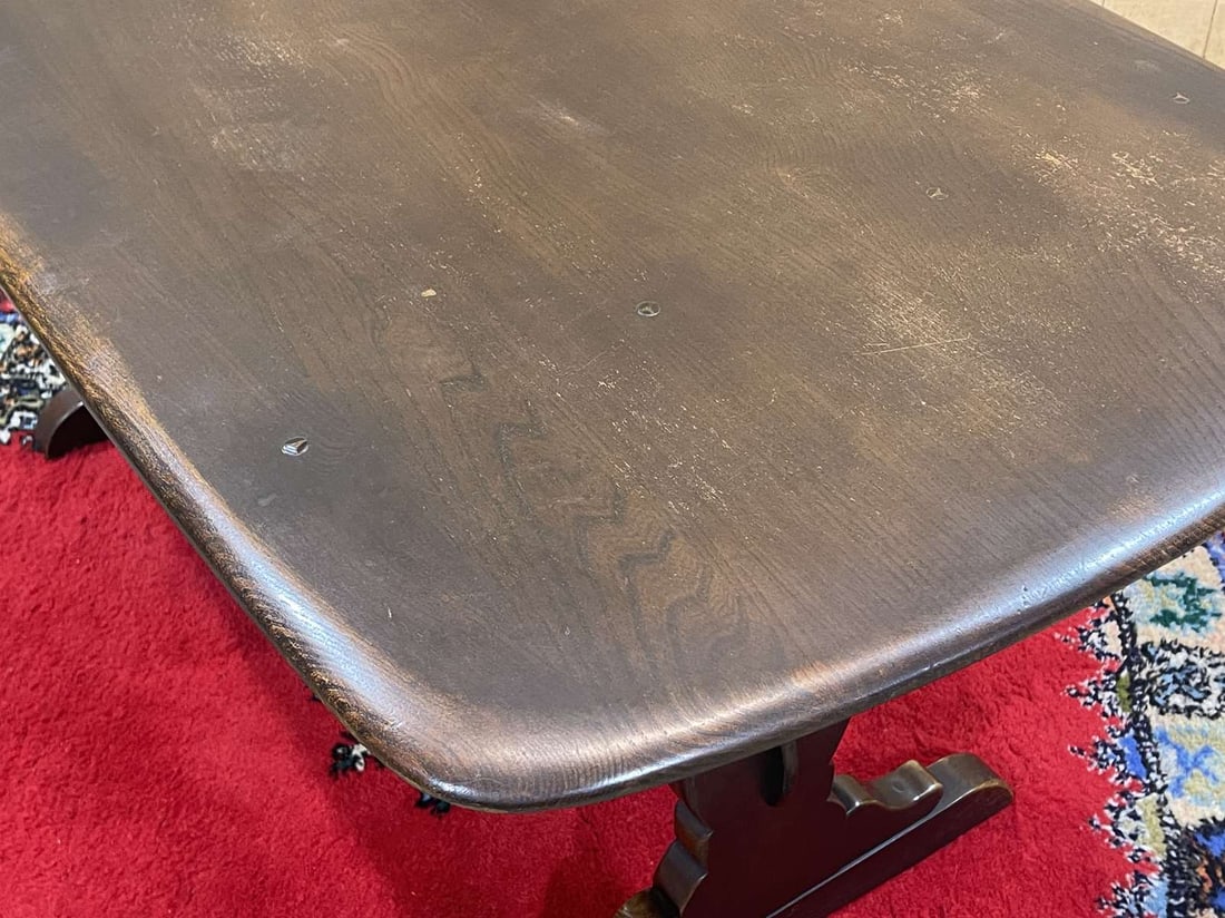 Vintage Table in Elm from Ercol, 1970s - 5