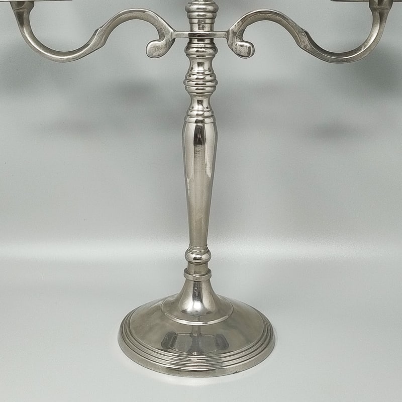 Handmade 3-Candle Candelabra in Stainless Steel - 6