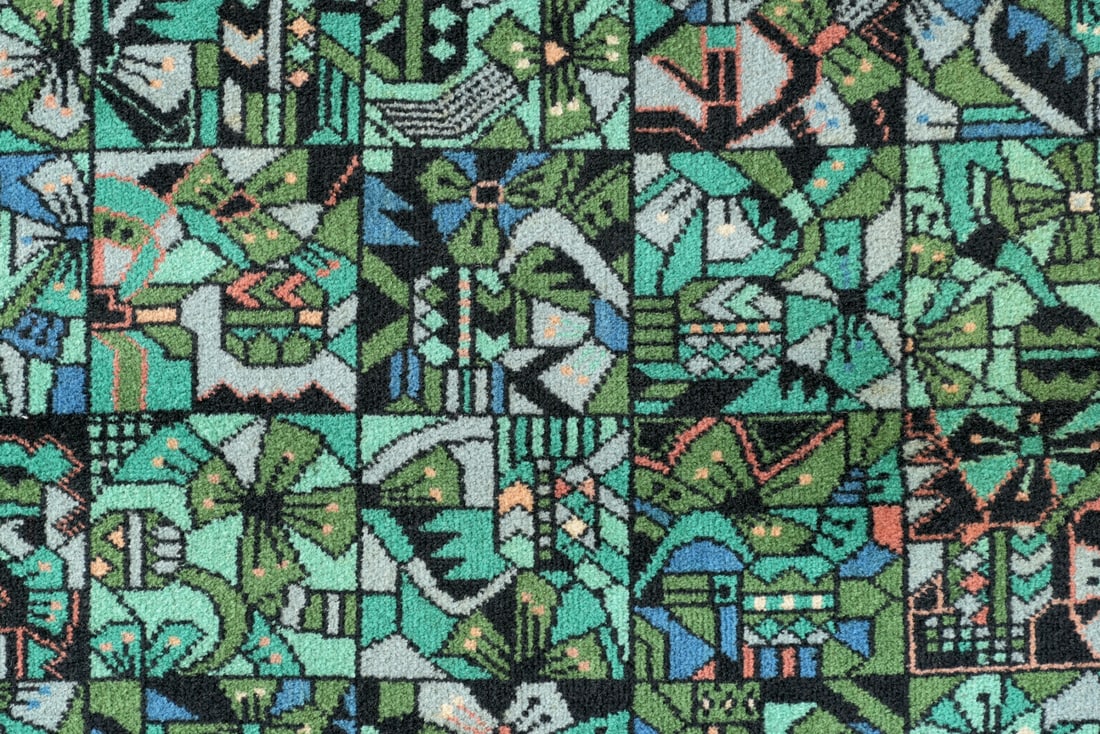 German Wool Pandra Rug from Vorwerk, 1960s - 3