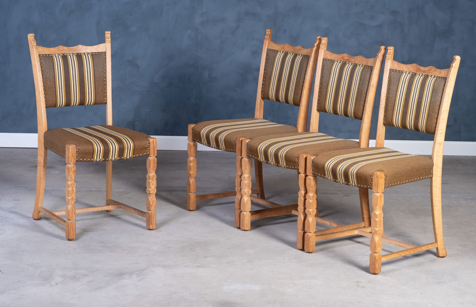 Vintage Danish Oak Chairs, 1960s, Set of 4 - 2