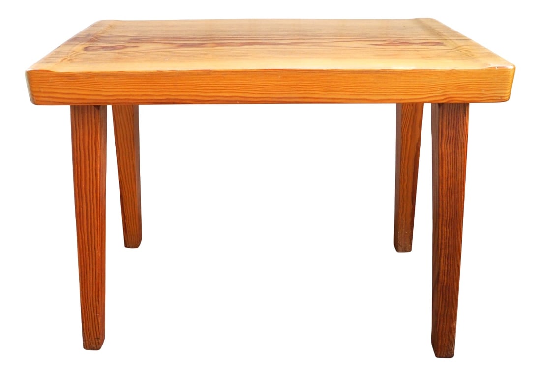 Vintage Scandinavian Pine Stool, 1970s (1 of 11)