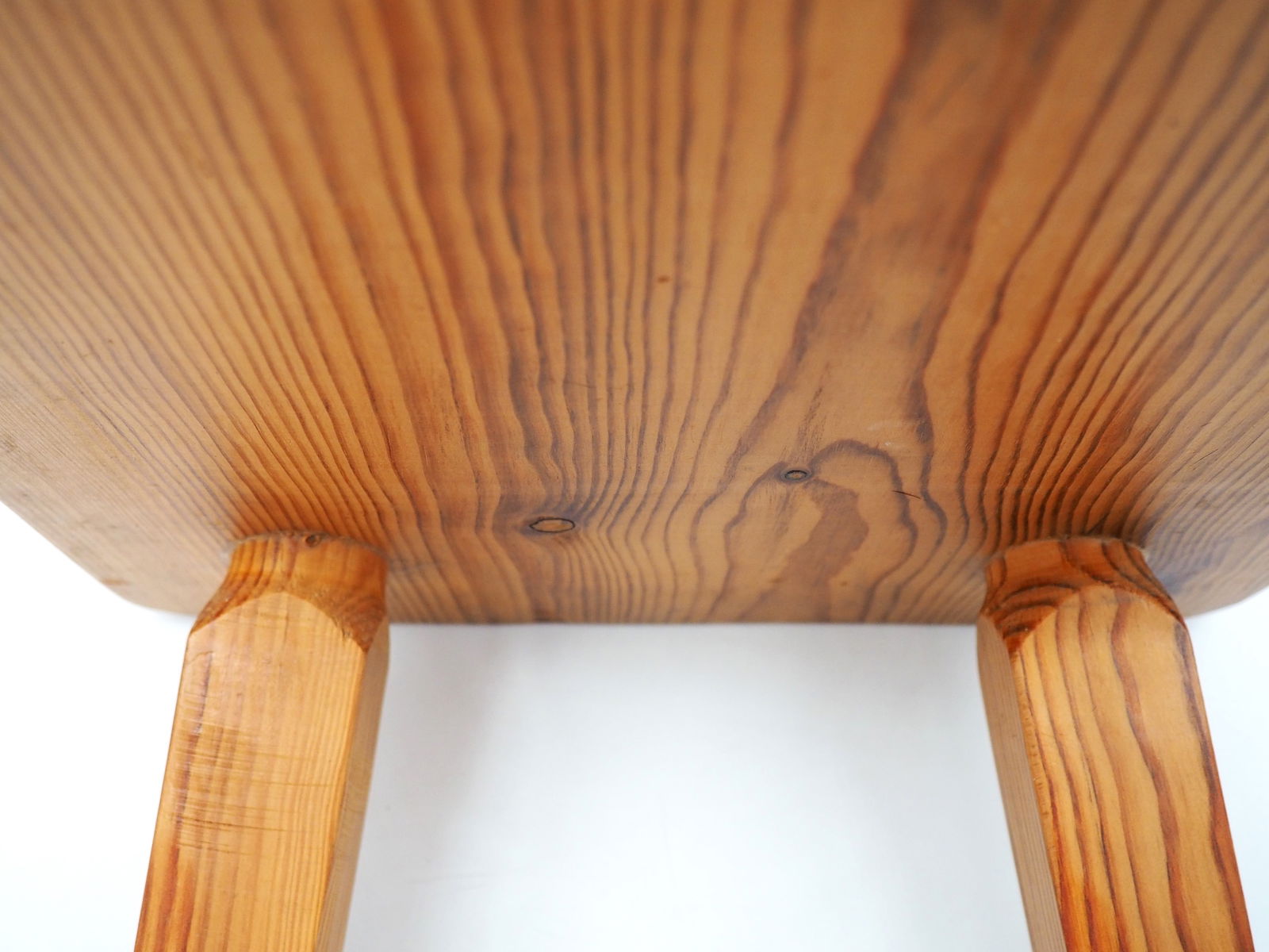 Vintage Scandinavian Pine Stool, 1970s - 9