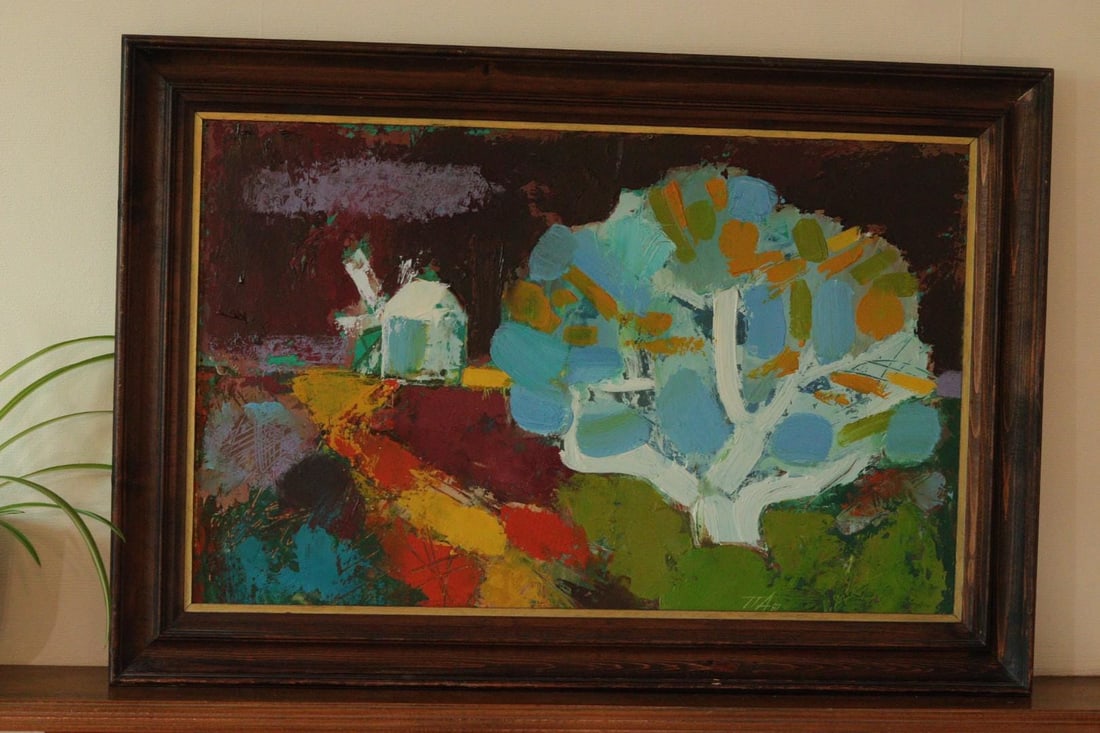 Sven Hamlet, Windmill and Tree, 1987, Oil, Framed - 2