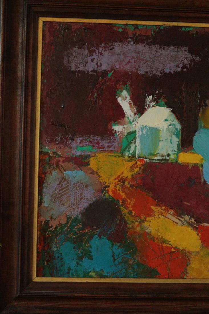 Sven Hamlet, Windmill and Tree, 1987, Oil, Framed - 4