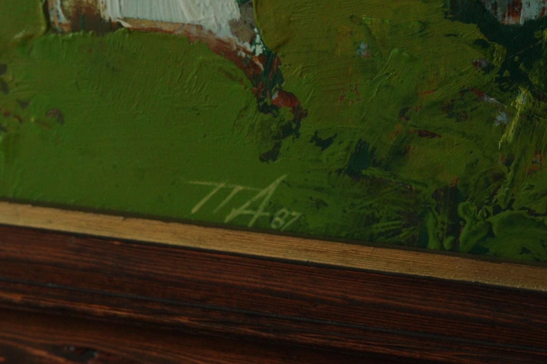 Sven Hamlet, Windmill and Tree, 1987, Oil, Framed - 5