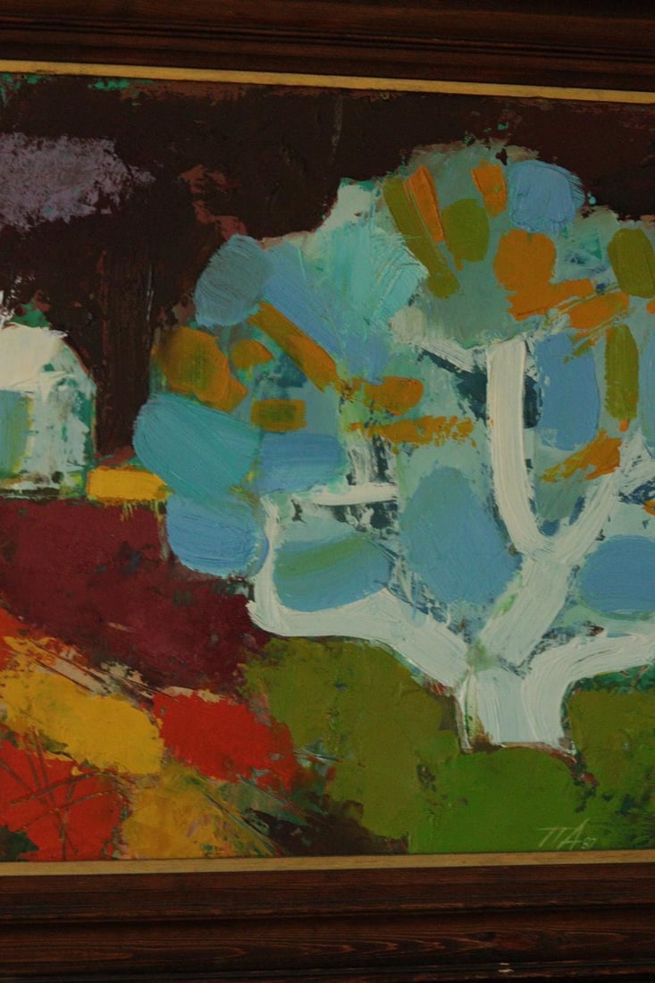 Sven Hamlet, Windmill and Tree, 1987, Oil, Framed - 9