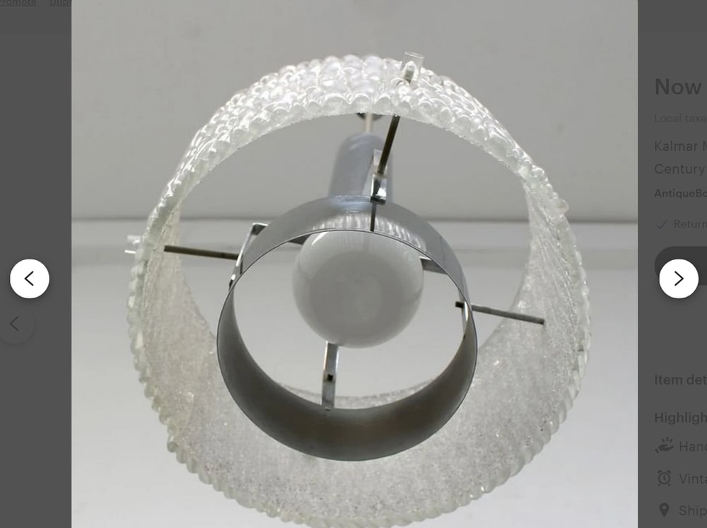 Art Deco Murano Glass Pendant Light from Kalmar - 8