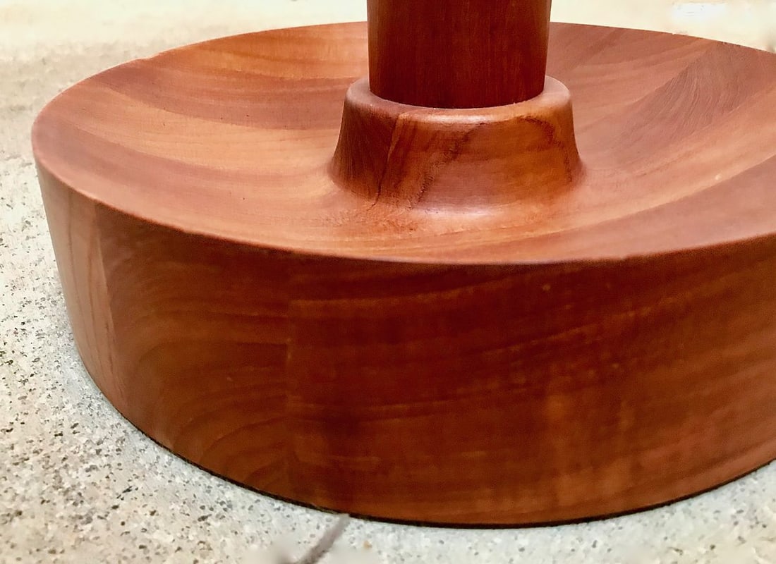 Danish Floor Lamp with Wild Silk Lampshade, 1960s - 12